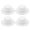 NUOBESTY 4pcs Mini Felt Top Hats Miniature White Formal Hats for DIY Snowman Doll Crafts Ornaments view 1