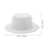 NUOBESTY 4pcs Mini Felt Top Hats Miniature White Formal Hats for DIY Snowman Doll Crafts Ornaments view 2