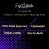 Ezgi Sertcetin 3D Sculpture Painting Paste|Texture Paste|Decorative Plaster|Ready to Use|Unique Metallic Pearl and Neon Colors, 6 oz | (Blue Marine) view 3