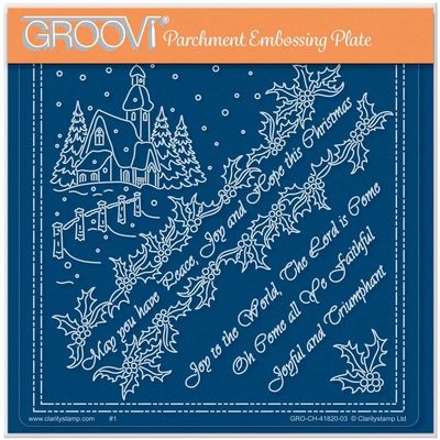 Clarity Stamps - Linda Williams' Peace, Joy & Hope - Christmas Treasures A5 Square Groovi Plate, Clear