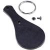 Water Buffalo Leather Key Fob Kit - Black - (8-9oz) - Rivet (Black Finish) - Key Ring (Nickel Finish) - (USA Made) - (5 Pack) view 2