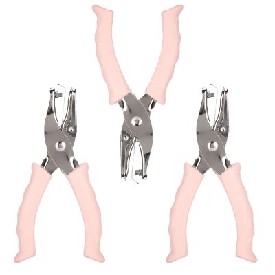Metal Single Hole Paper Punch Punchers,3 Pieces Handheld Hole Paper Punch,3mm Single Opening Handheld Ticket Paper Punching Forcep Cutting Tool, 3 Pieces Handheld Hole Paper Punch,Metal Single Ho