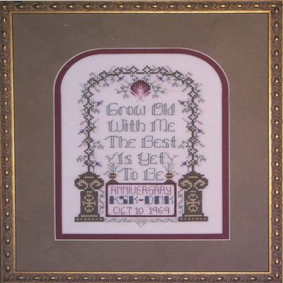 Rosewood Manor S-1129 Grow Old with Me Anniversary or Wedding Sampler Chart by Karen Kluba
