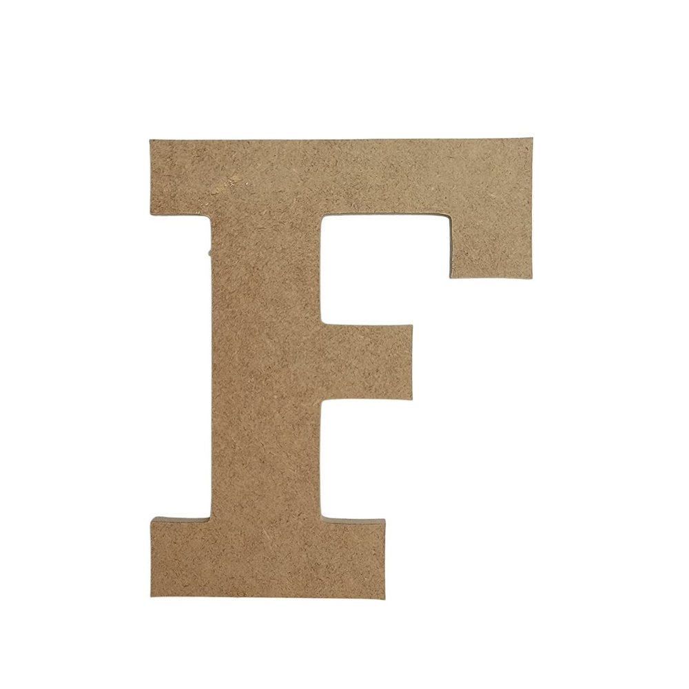16" Wooden Craft Letter F Unfinished, Rockwell Font, Craft Cutout on 1-8" MDF