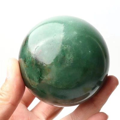 Wholesale Natural Crystal Slab Polish Gemstone Green Moss Agate Rock Slice (70mm-80mm)