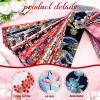 Kingdder 70 Pcs Japanese Jelly Fabric Quilting Strips, Patchwork Roll 2.55 Inch Roll up Cotton Patchwork Jelly Fabric Craft for Quilters and Sewing DIY Crafts view 3