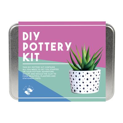 Gift Republic Pottery Kit Beginners Pottery Craft Set Clay Pottery Gift Fun Home Made Craft Project Kids Teens Adults Sculpting Tool Set Gift Tin