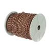 5 MM Round Braided Leather Cord - Bracelets, Necklaces, and Other Crafts - Red Brown - 10 Yards view 2