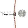 5 MM Round Braided Leather Cord - Bracelets, Necklaces, and Other Crafts - Grey - 10 Yards view 4