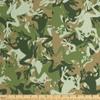 Ambesonne Animal Faux Suede Fabric by The Yard, Skull Camouflage Design Various Frog Pattern Different Tones Art Print, for Indoor Outdoor DIY Projects Upholstery, 2 Yards, Sage Pine Green view 1