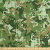 Ambesonne Animal Faux Suede Fabric by The Yard, Skull Camouflage Design Various Frog Pattern Different Tones Art Print, for Indoor Outdoor DIY Projects Upholstery, 2 Yards, Sage Pine Green view 3