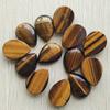 HZLXF1 20pcs/lot 25x18mm Natural Tiger Eye Stone Drop Shape Cabochon Beads for DIY Jewelry Accessories view 2