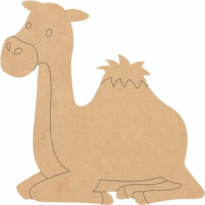 Wooden Camel 24" Shape, Unfinished Nativity Scene Camel Cutout, DIY 1/4"