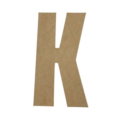 22" Wooden Superhero Letter K Unfinished, American Captain Font, Craft Cutout on 1-4" MDF