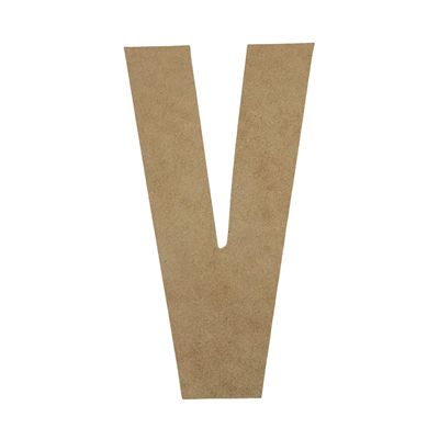 22" Wooden Superhero Letter V Unfinished, American Captain Font, Craft Cutout on 1-4" MDF