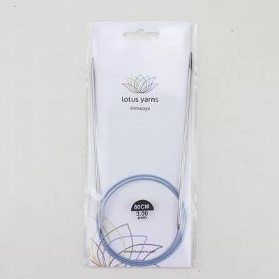 Lotus Himalaya 31.4 inch 80cm 304 Stainless Steel Circular Knitting Needles 1 Piece(80cm-3.00mm)