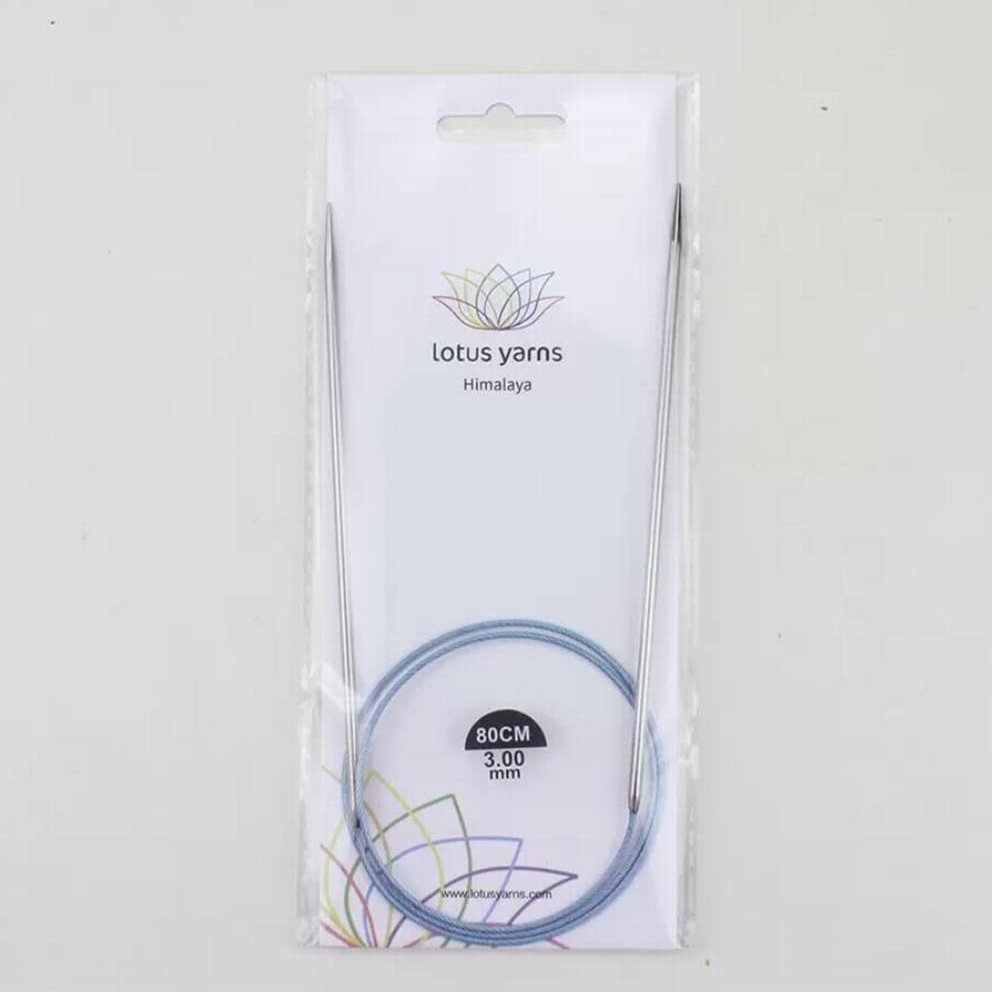 Lotus Himalaya 31.4 inch 80cm 304 Stainless Steel Circular Knitting Needles 1 Piece(80cm-3.00mm)