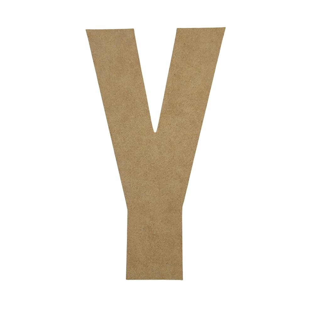 20" Wooden Superhero Letter Y Unfinished, American Captain Font, Craft Cutout on 1-4" MDF