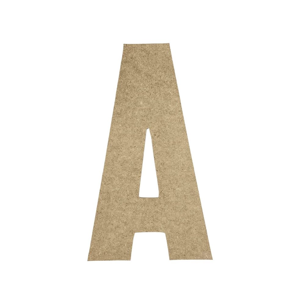8" Wooden Superhero Letter A Unfinished, American Captain Font, Craft Cutout on 1-4" MDF