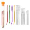 16pcs Large-Eye Blunt Needle, Plastic Bent Tapestry Needle, Stainless Steel Yarn Knitting Needles Sewing Needles Wool Needle Hand Knitting Needle Sewing Knitting Needle for Crochet Projects (2 Styles) view 1