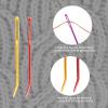 16pcs Large-Eye Blunt Needle, Plastic Bent Tapestry Needle, Stainless Steel Yarn Knitting Needles Sewing Needles Wool Needle Hand Knitting Needle Sewing Knitting Needle for Crochet Projects (2 Styles) view 3