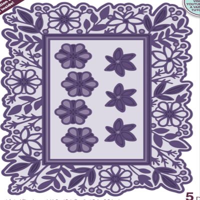Creative Expressions Sue Wilson-Frames & Tags-Daisy Rectangle-Craft, Metal, Largest die 11.3 x 15.1 cm