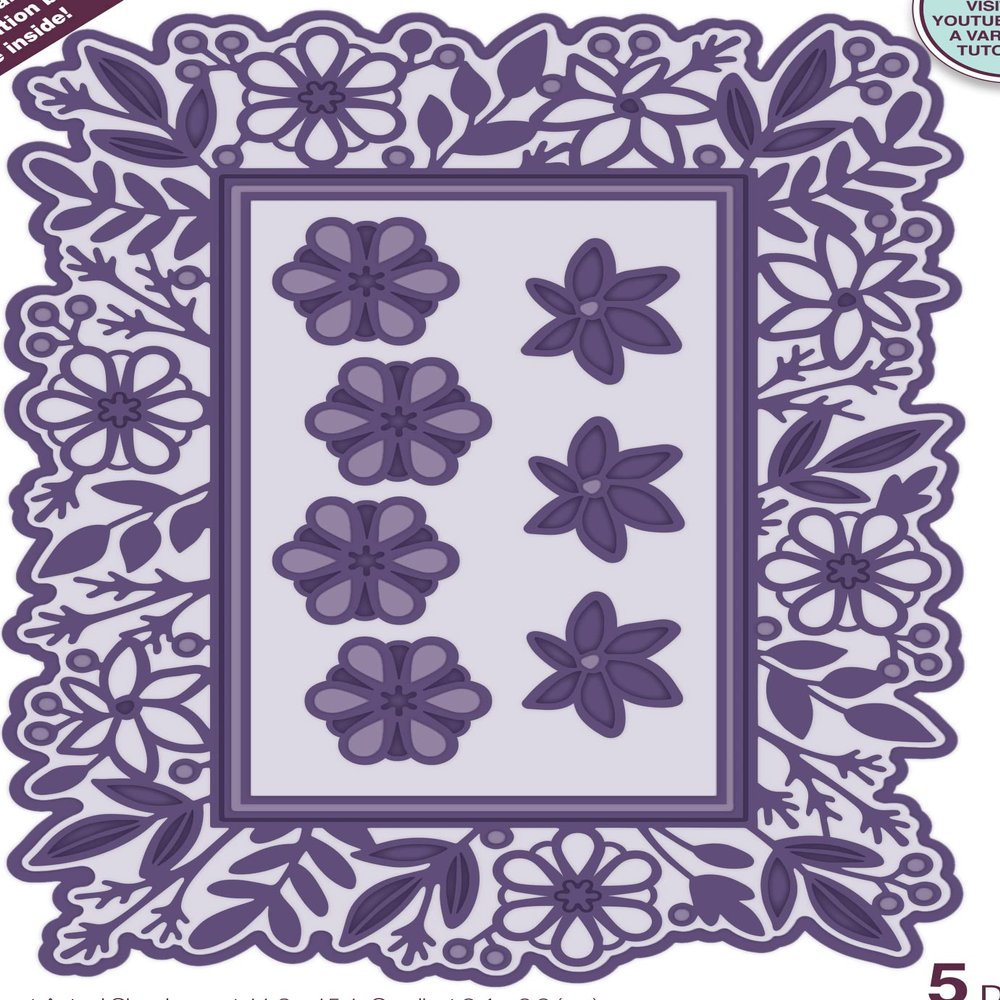 Creative Expressions Sue Wilson-Frames & Tags-Daisy Rectangle-Craft, Metal, Largest die 11.3 x 15.1 cm