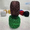 Decorative Braided Metallic Rope Cord String Christmas Presents Glitter Wrap 2mm - Any Length - Sold by The Metre (Green) view 1