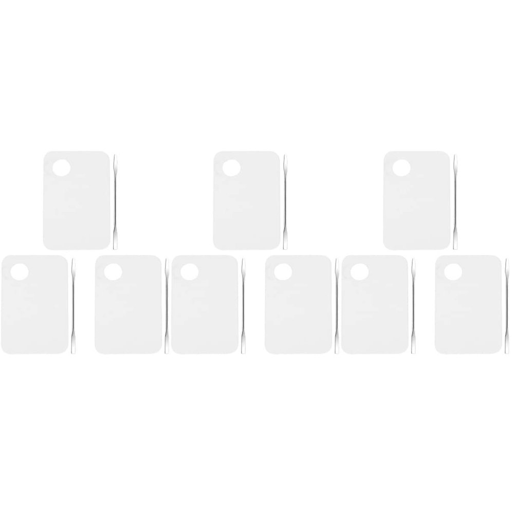 minkissy 9sets Pro Makeup Palette Spatula Tool Nail Art Mixing Palette Skincare Cosmetic Spatula