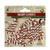 Little Birdie Laser Cut Christmas 3D Embellishment 20/Pkg-Candy Cane view 1