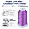 Simthread 5500Yds Embroidery Thread 5000M, 40WT Polyester Machine Embroidery Thread, High-Yardage Spool for Brother, Singer, Janome, Babylock, Husqvarna, Home & Commercial Machines, Violet 613 view 3