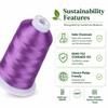Simthread 5500Yds Embroidery Thread 5000M, 40WT Polyester Machine Embroidery Thread, High-Yardage Spool for Brother, Singer, Janome, Babylock, Husqvarna, Home & Commercial Machines, Violet 613 view 4