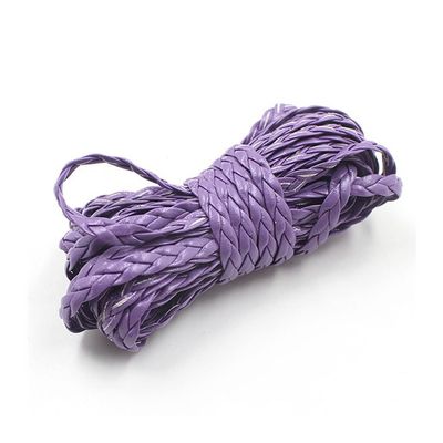 5yards 3 Shares Twisted Leather PU Cords, 5mm Color Leather Flat Braided Rope, Home Decoration Accessories Rope For Bracelet Home Decor (Color : 11)