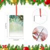 WACAR 20pcs Sublimation Blanks Rectangle Ornaments, Rectangle Blank Wood Discs Hard Board Ornaments White Blank MDF Ornaments for DIY Christmas Decoration, Q3X0JR4GO view 2