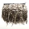 Shekyeon 2yards Rooster Hackle Feather Trim Fringe for DIY Clothing Craft Dress Decoration(Natural 2) view 1