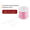 HARFINGTON 4 Rolls Nylon Beading Thread Knotting Cord 0.8mm 50 Yards Braided Nylon Crafting Satin String for Bracelet Necklace Kumihimo, Orchid Pink view 2