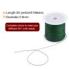 HARFINGTON 1 Roll Nylon Beading Thread Knotting Cord 0.6mm 50 Yards Braided Nylon Crafting Satin String for Bracelet Necklace Kumihimo, Dark Green view 2
