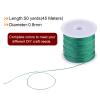 HARFINGTON 4 Rolls Nylon Beading Thread Knotting Cord 0.8mm 50 Yards Braided Nylon Crafting Satin String for Bracelet Necklace Kumihimo, Moon Green view 2