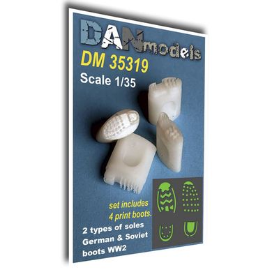 Dan Models 35319 1/35 Two Types of Soles Soviet, German Boots WWII Boots Stamps