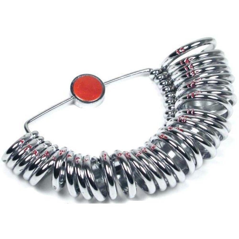 Nickel Plated Finger Gauge Sizes 1-15 Ring Sizer Sizing Jewelry Jewelers Tool