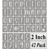 2 Inch Alphabet Letter Stencils for Painting - 42 Pack Letter and Number Stencil Templates with Signs for Painting on Wood, Reusable Letters and Numbers Stencils for Chalkboard Wood Signs & Wall Art view 1