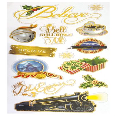 Paper House Productions Polar Express Shiny Foil Enamel Effect Sticker Sheet for Crafts, Scrapbooking & Collecting
