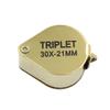 Microscope Kit 30X Folding Pocket Jeweler Magnifier Golden Color Foldable Magnifying Glass Portable Jewelry Loupe Microscope Lens Adapters (Magnification : 30X) view 1
