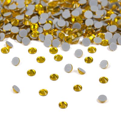 SS20 1440pcs AAAAA Citrine HotFix Rhinestones Iron On Flatback Hot Fix Rhinestones for Luxury Dress Garment Dress Needlework Fabric