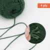 NICEEC 4 Skeins Soft Baby Cotton Yarn, 4 Ply, DIY Craft, Fingering Weight, Blanket Yarn for Crochet & Knitting, Total 700yds/7.05oz - Green view 3