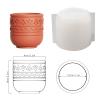 BOOWAN NICOLE Totem Concrete Candle Jar Silicone Molds Handmade Cement Candle Vessel Mould Storage Succulent Pot Making Tools (US-SH0931-1) view 3