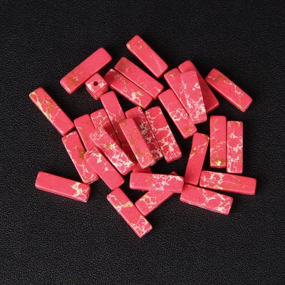 Natural Square Tube Beads 4x13mm Lapis Lazuli Amethysts Crystal Spacer Bead for Jewelry Making DIY Bracelet,red Imperial,4x13mm About 15pcs