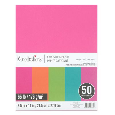 Recollections 600 Sheets Brights 8.5" x 11" Cardstock Paper - Acid and Lignin Free Paper for Scrapbooks, Arts & Crafts - Bulk Pack