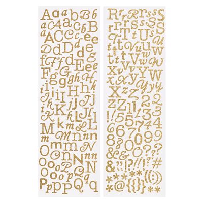 Recollections Glitter Alphabet Stickers, 12 Pack