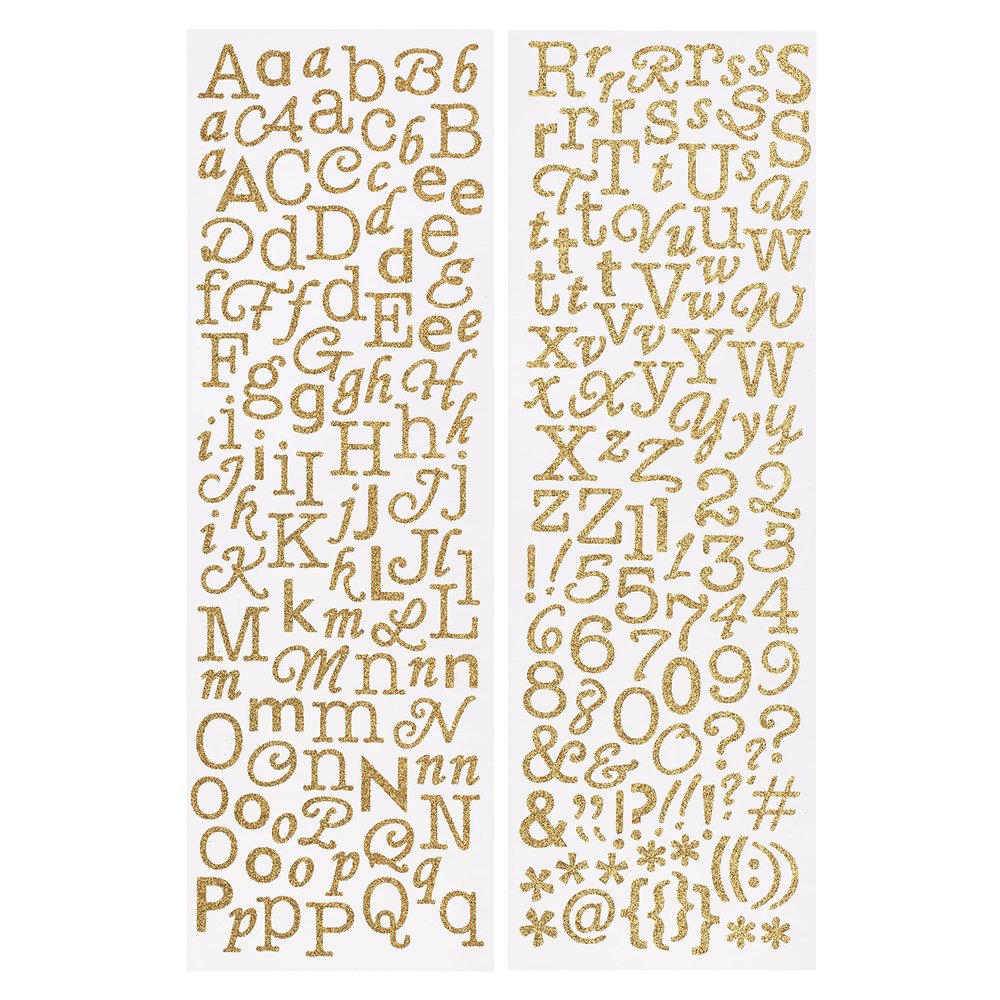 Recollections Glitter Alphabet Stickers, 12 Pack